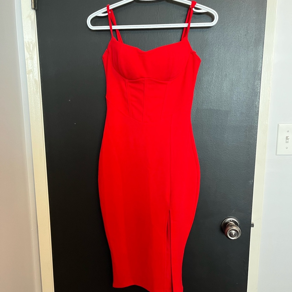 Red Bodycon Corset Dress